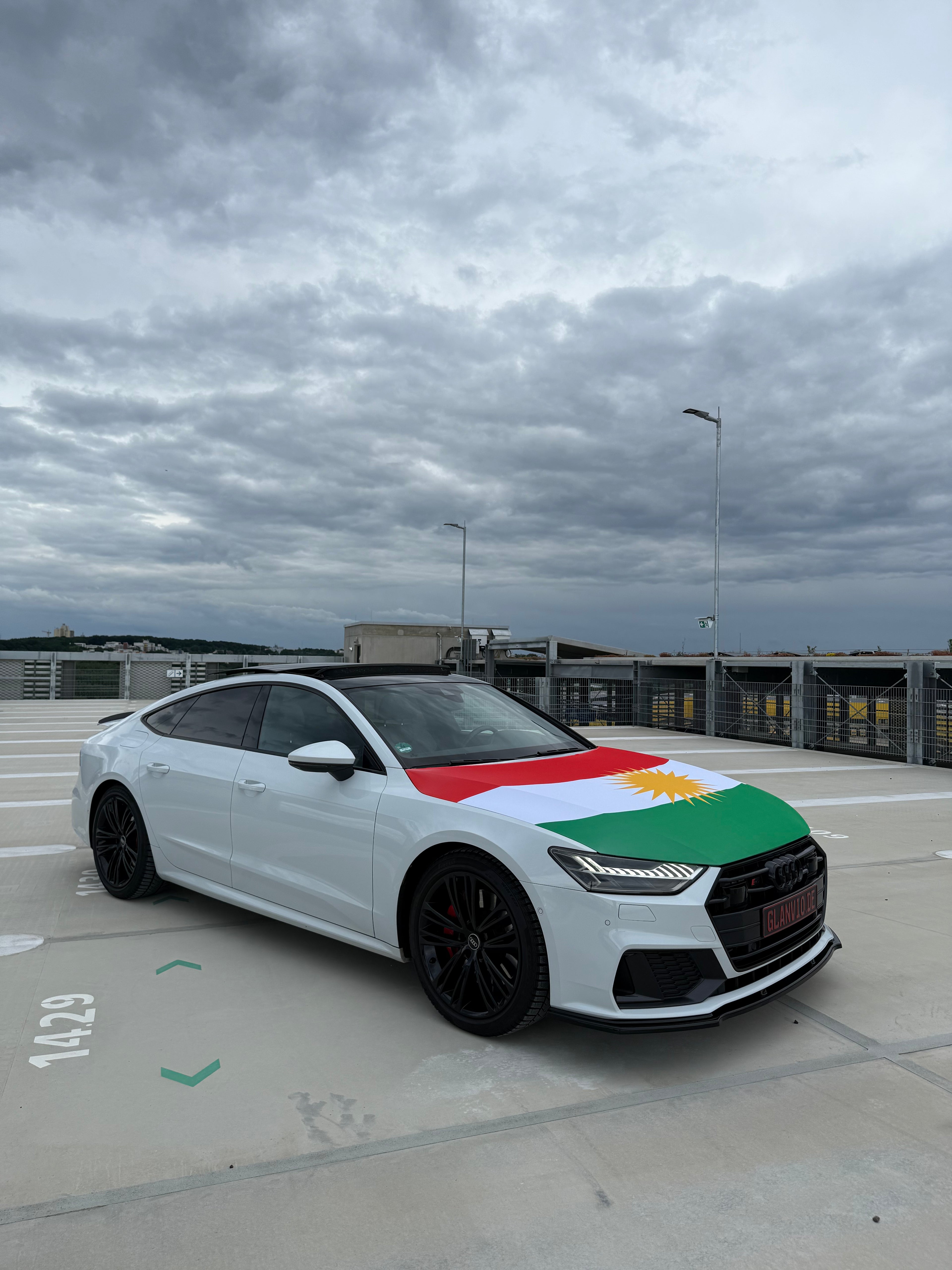 MOTORHAUBEN-FAHNE KURDISTAN