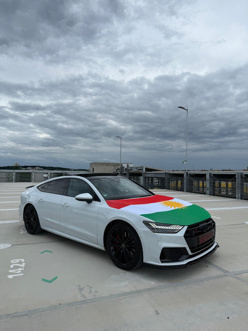 MOTORHAUBEN-FAHNE KURDISTAN